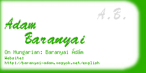 adam baranyai business card
